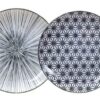 Ontbijtborden Set - Tokyo Design Studio - Nippon Black - 4 stuks 20.6 x 2.2cm | Tokyo Design Studio