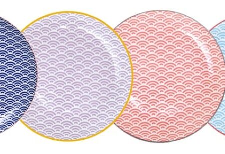 Ontbijtborden set Star Wave - Tokyo Design Studio - 20.6 x 2.2cm - 4 stuks | Tokyo Design Studio
