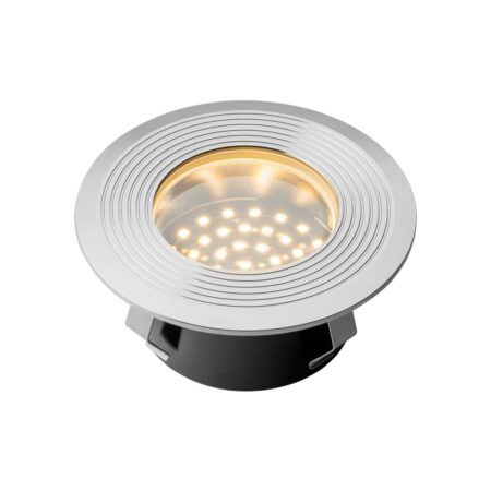 Onyx 90 LED Grondspot - 2 Watt - 18 Lumen - 2700K warm wit - 12V - Tuinspot - IP67 Waterdicht - Vlonderspot - Rond - RVS | Lightpro