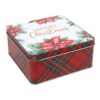 Opbergblik kerst bloem goud 15x15x7cm | Svenska Living