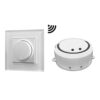 Opbouw LED dimmer/ontvanger - Draadloos - Incl. wit frame en draaiknop - Smart memory - Maximaal 100 Watt | HOFTRONIC