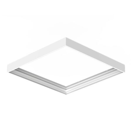 Opbouwframe voor LED Paneel - Geschikt voor 60x60 cm LED Panelen - Plug & Play kliksysteem - 68mm - Wit | HOFTRONIC