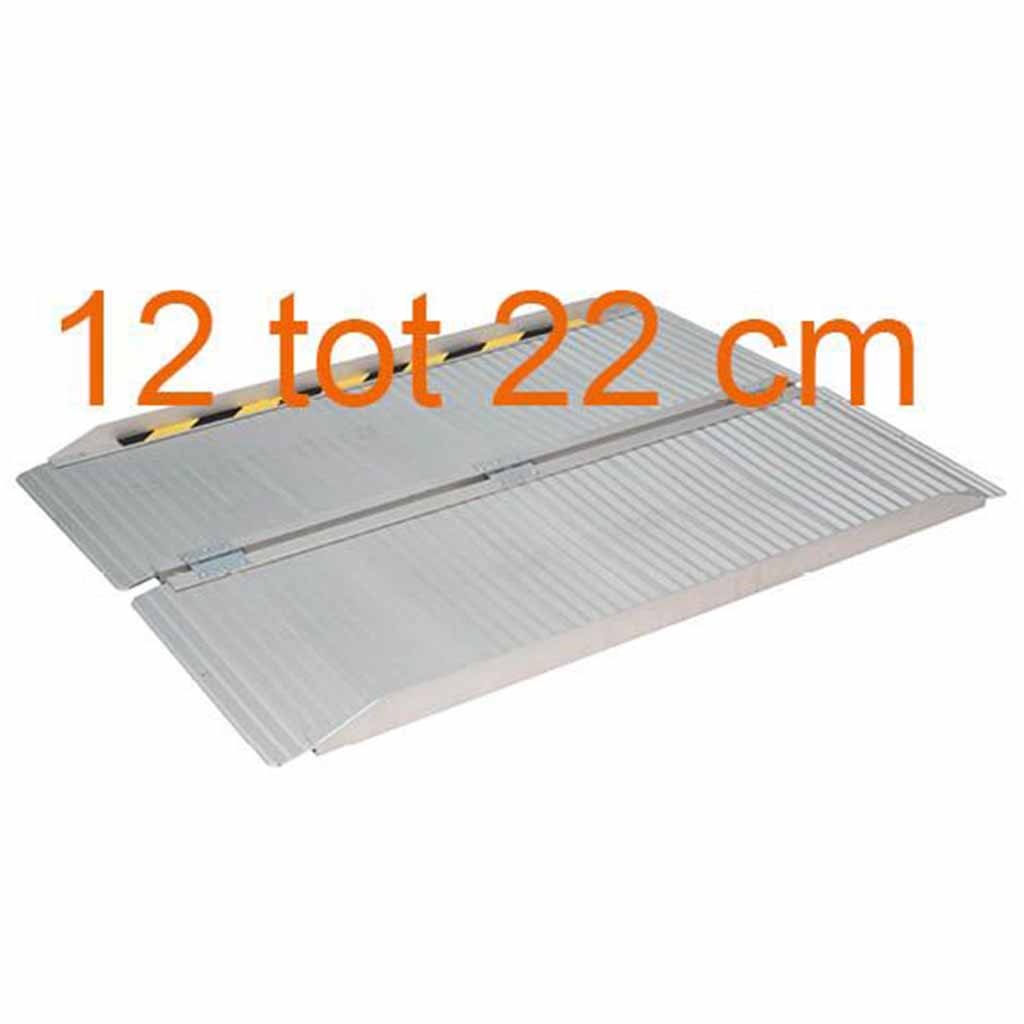 Opvouwbare aluminium oprijplaat 12 tot 22 cm | Kies uw afmeting : Breedte 85 cm | ThuiszorgwinkelXL
