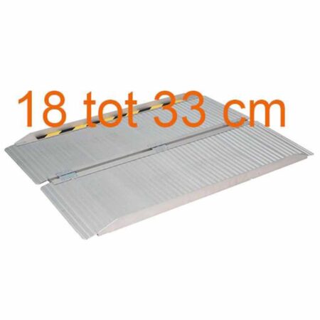Opvouwbare aluminium oprijplaat 18 tot 33 cm | Kies uw afmeting : Breedte 72 cm | ThuiszorgwinkelXL