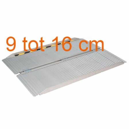 Opvouwbare aluminium oprijplaat 9 tot 16 cm | Kies uw afmeting : Breedte 85 cm | ThuiszorgwinkelXL