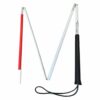 Opvouwbare blindegeleidestok | Wit / Rode stok | Herkenningsstok | Lengte: 150 cm | PR30141 | ThuiszorgwinkelXL