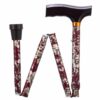 Opvouwbare wandelstok | Burgundy | Lengte 84 -94 cm | Houten handvat | Aluminium | PR30120-BF | ThuiszorgwinkelXL
