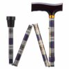 Opvouwbare wandelstok | Geruit | Lengte 84-94 cm | Houten handvat | Aluminium | Wandelstokken | ThuiszorgwinkelXL