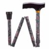 Opvouwbare wandelstok | Paisley | Lengte 74 - 84 cm | Houten handvat | Aluminium | PR30120-PASS | ThuiszorgwinkelXL