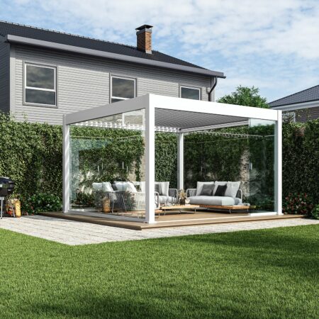Orion glazen schuifwand 300 cm - Wit | Orion