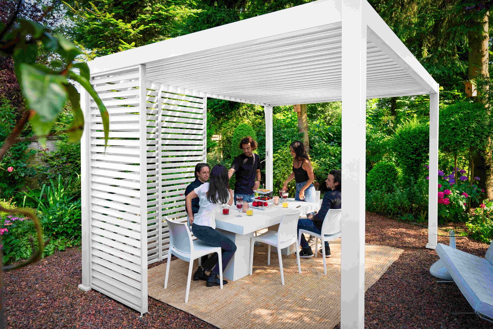 Orion schutterpaneel vast horizontaal 300 cm - Wit | Orion