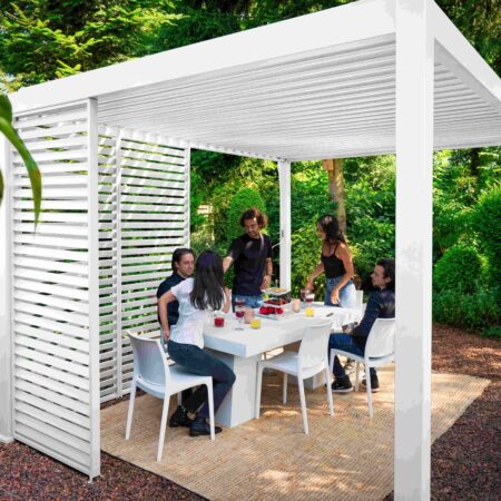 Orion schutterpaneel vast horizontaal 400 cm - Wit | Orion