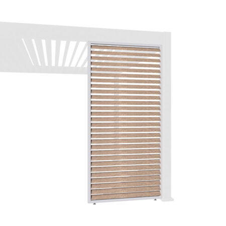 Orion schutterpaneel vast horizontaal 400 cm - Wit/hout | Orion