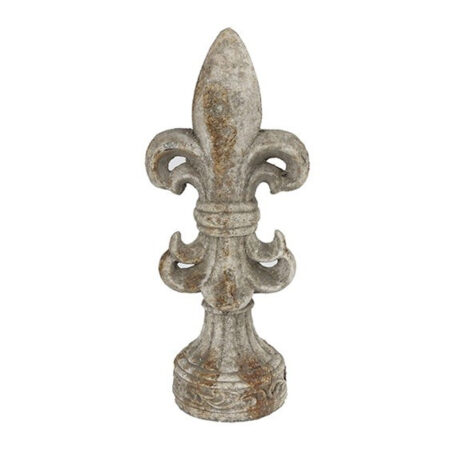 Ornament Fleur-de-lis Anita grijs L | Countryfield