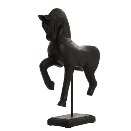 Ornament Horse hout zwart |