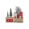 Ornament kalender Tasha rood 18x3xH17cm | Countryfield