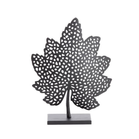 Ornament leaf mat zwart M | Light & Living