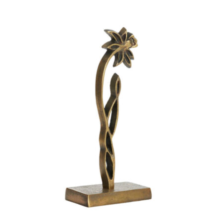 Ornament op voet Daffodil antiek brons M | Light & Living