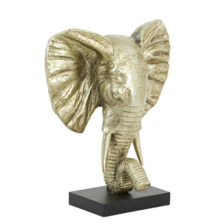 Ornament op voet Elephant licht goud L |