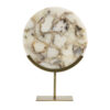 Ornament op voet Gouya wit agaat + antiek brons M | Light & Living