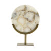 Ornament op voet Gouya wit agaat + antiek brons S | Light & Living