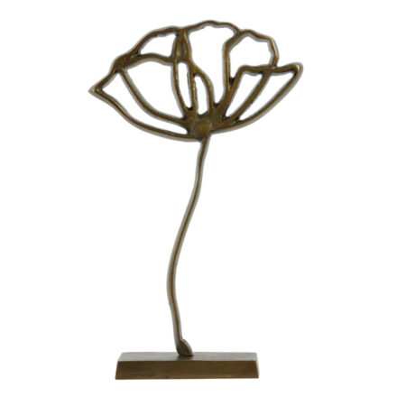 Ornament op voet Papaveru antiek brons L | Light & Living