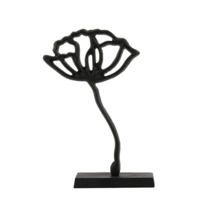 Ornament op voet Papaveru zwart M | Light & Living