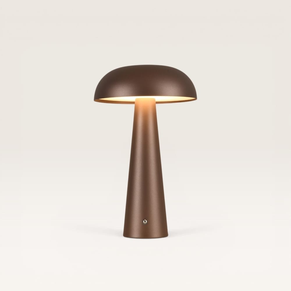 Oryllo - Paddenstoel lamp oplaadbaar Brons 30 cm - Dressoir lamp - Dimbaar - Tafellamp horeca - Modern design - USB-C - 3000K/4500K/6500K | LUSENZ