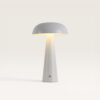 Oryllo - Paddenstoel lamp oplaadbaar Wit 30 cm - Dressoir lamp - Tafellamp horeca - Dimbaar - Glazen kap - Modern design - USB-C - 3000K/4500K/6500K | LUSENZ