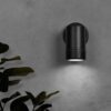 Otey - LED Wandlamp Zwart - GU10 6500K daglicht wit - 4 Watt 345 Lumen - IP44 waterdicht voor binnen en buiten - Downlight - 3 jaar garantie - Polycarbonaat | HOFTRONIC