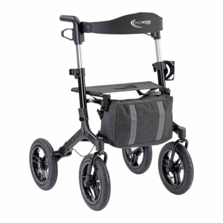 Outdoor rollator met luchtbanden | Kies uw kleur : Zwart | MultiMotion | MultiMotion