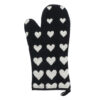 Oven Glove Hearts Black | Bunzlau Castle