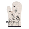 Ovenhandschoen Beige zwart bloemen | Clayre&Eef