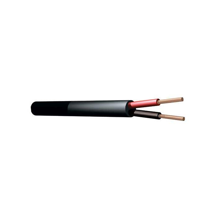 PD Connex 100V luidsprekerkabel 2x 1.5mm² 15A - Zwart - 50 meter rol | PD Connex