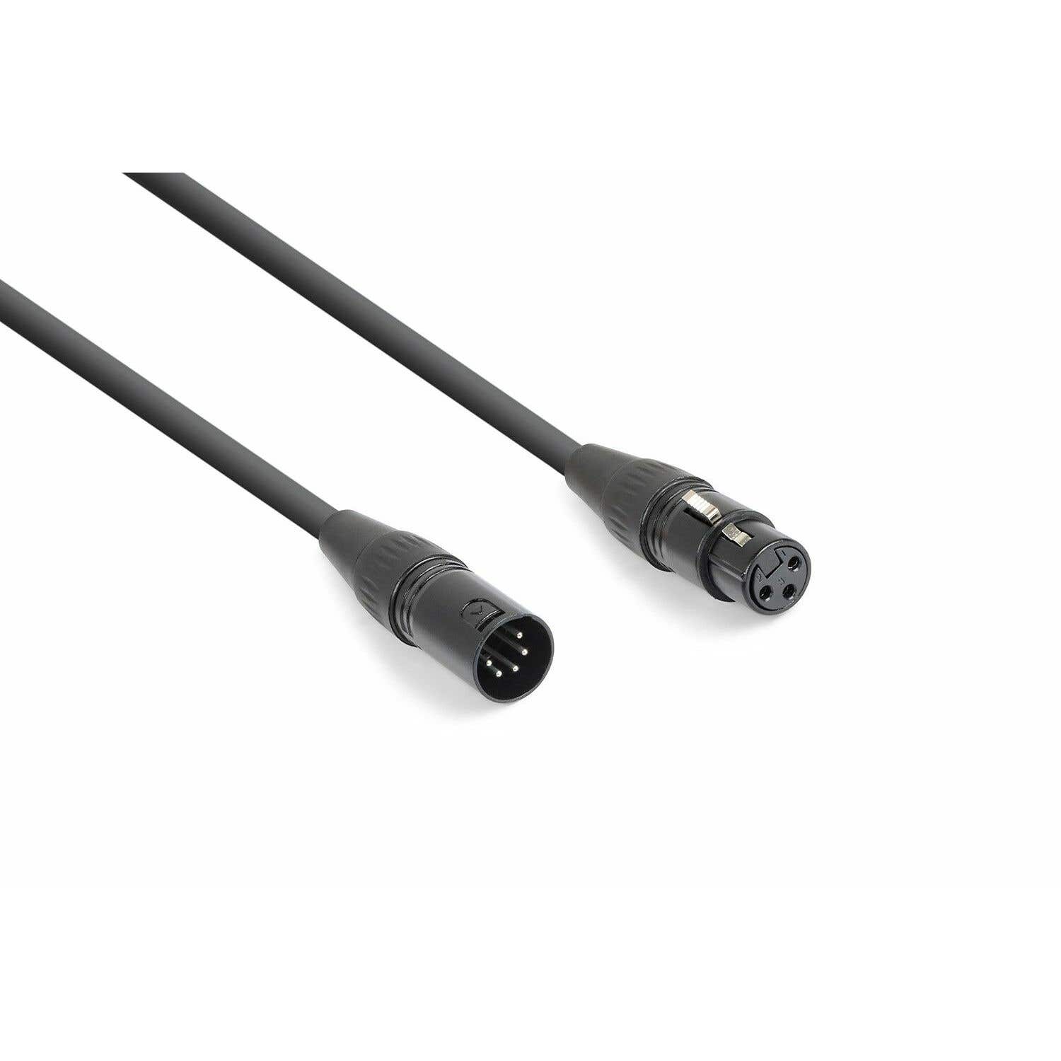 PD Connex DMX verloopkabel - 3-polig Female - 5-polig Male - 30 cm | PD Connex