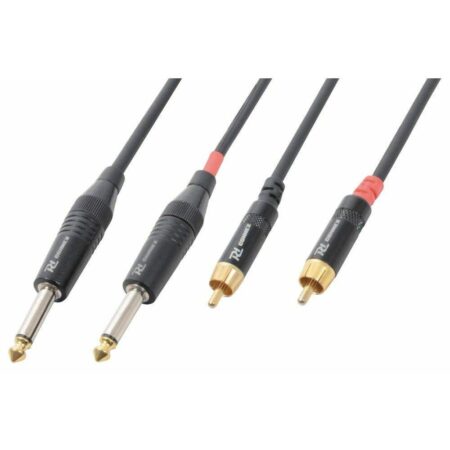 PD Connex Kabel 2x 6.3 Mono - 2x RCA Male 3m | PD Connex