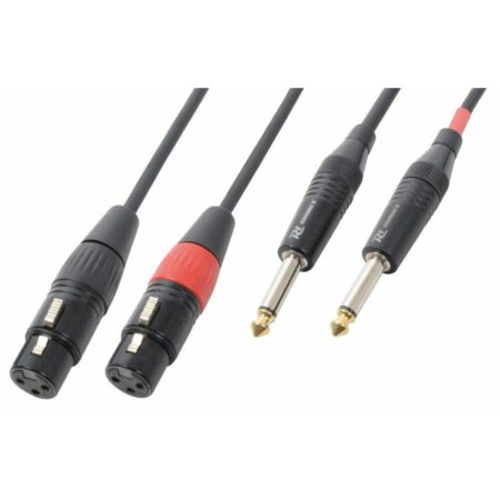 PD Connex Kabel 2x XLR Female - 2x 6.3mm Mono 1.5m | PD Connex