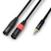 PD Connex kabel 2x XLR Male - 3.5mm Stereo 1.5m | PD Connex
