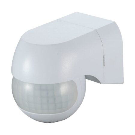 PIR bewegingssensor met schemerschakelaar - 180° - Opbouw - 12 meter bereik - Maximaal 400 Watt - IP44 waterdicht - Wit | HOFTRONIC