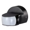 PIR bewegingssensor met schemerschakelaar - 180° - Opbouw - 12 meter bereik - Maximaal 600 Watt - IP65 waterdicht - Zwart | HOFTRONIC