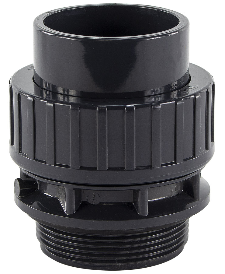 PVC 3/3 koppeling 63mm lijmverbinding x buitendraad 2" | W'eau
