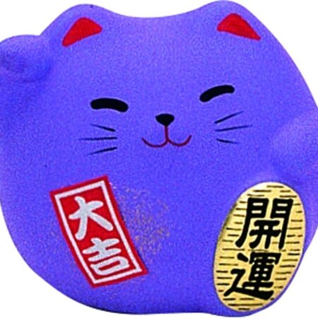 Paarse Lucky Cats Figuur - Geluksbrenger 5.5cm | Tokyo Design Studio