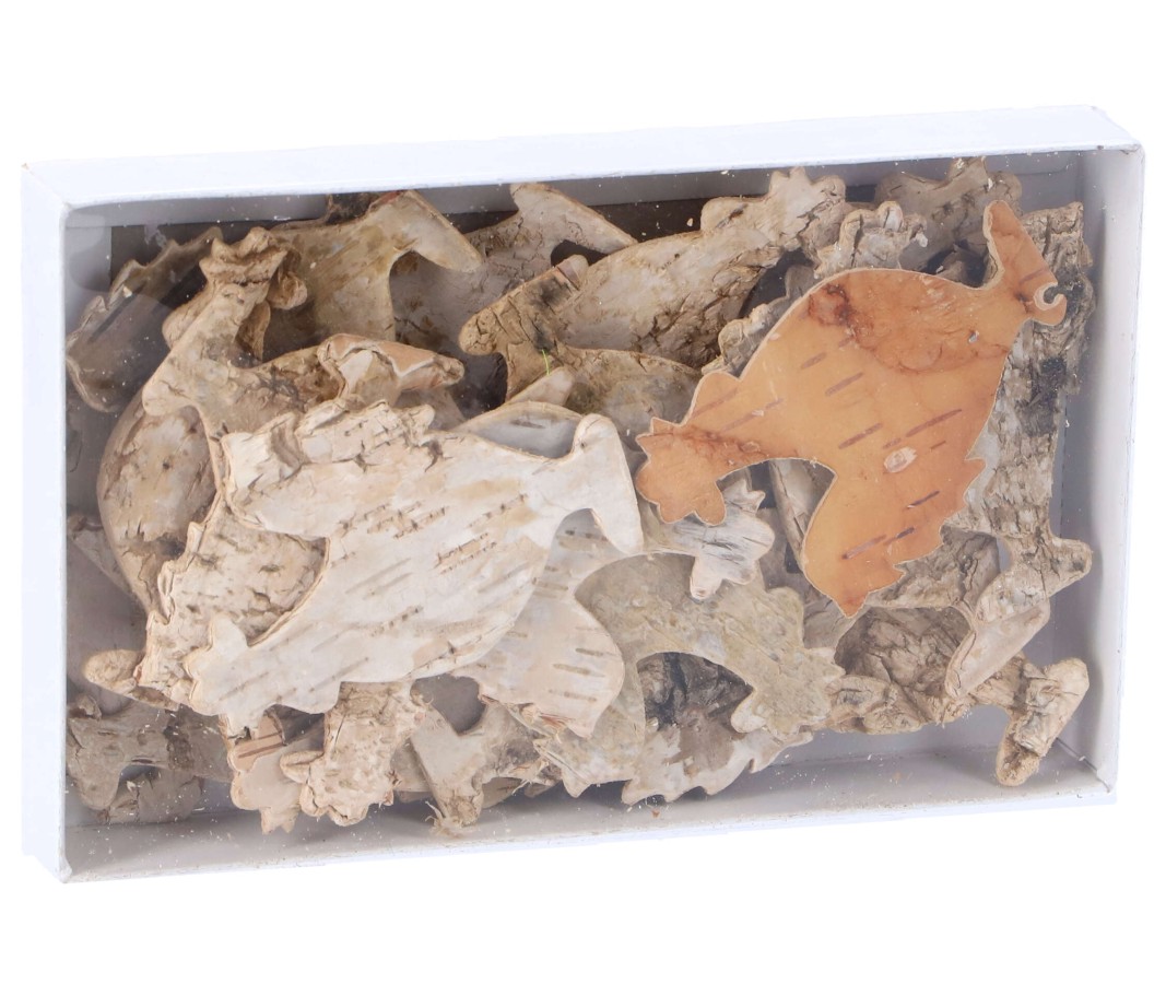 Paas Figuurtjes Kip Natuurlijk Schors 24 Stuks 8Cm |