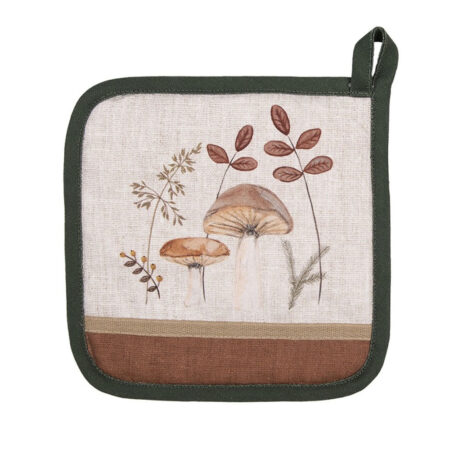 Pannenlap Beige Paddenstoelen | Clayre&Eef