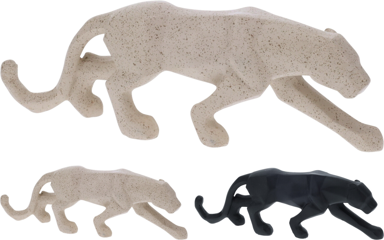 Panter polystone geometrisch 24x5x8cm | Home & Styling