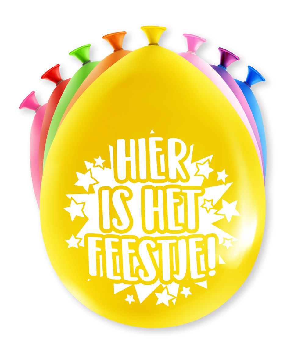 Paperdreams Ballonnen - Hier is 't feest | Paperdreams