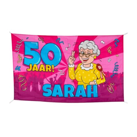 Paperdreams Gevel vlag XXL Sarah cartoon | Paperdreams