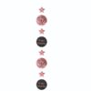 Paperdreams Hangslinger roze/zwart - 60 | Paperdreams