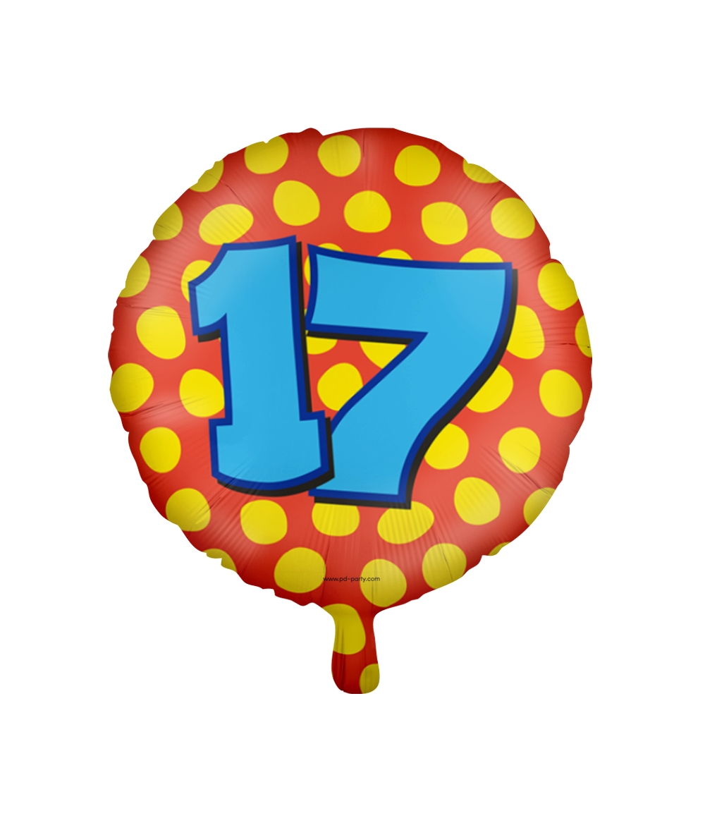 Paperdreams Happy folie ballon - 17 jaar | Paperdreams