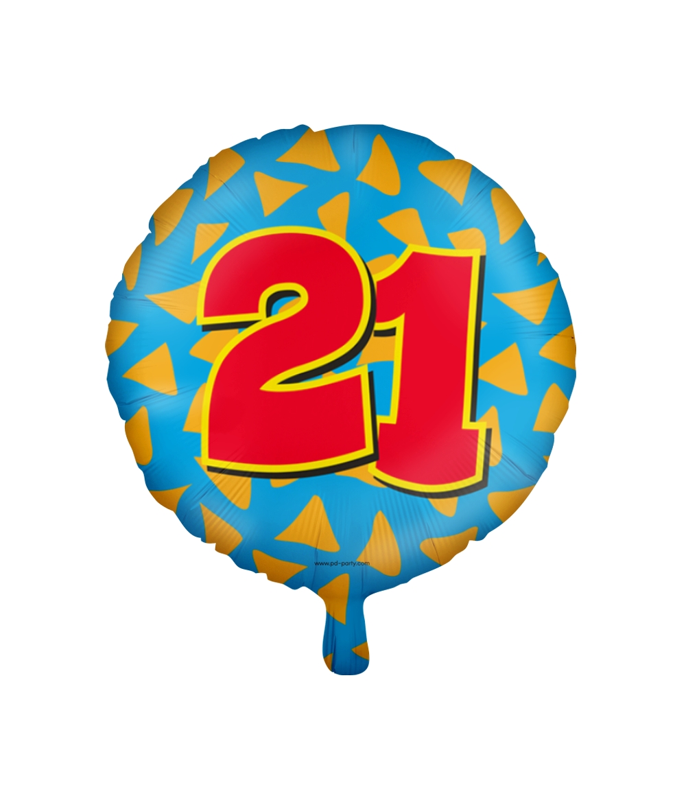 Paperdreams Happy folie ballon - 21 jaar | Paperdreams